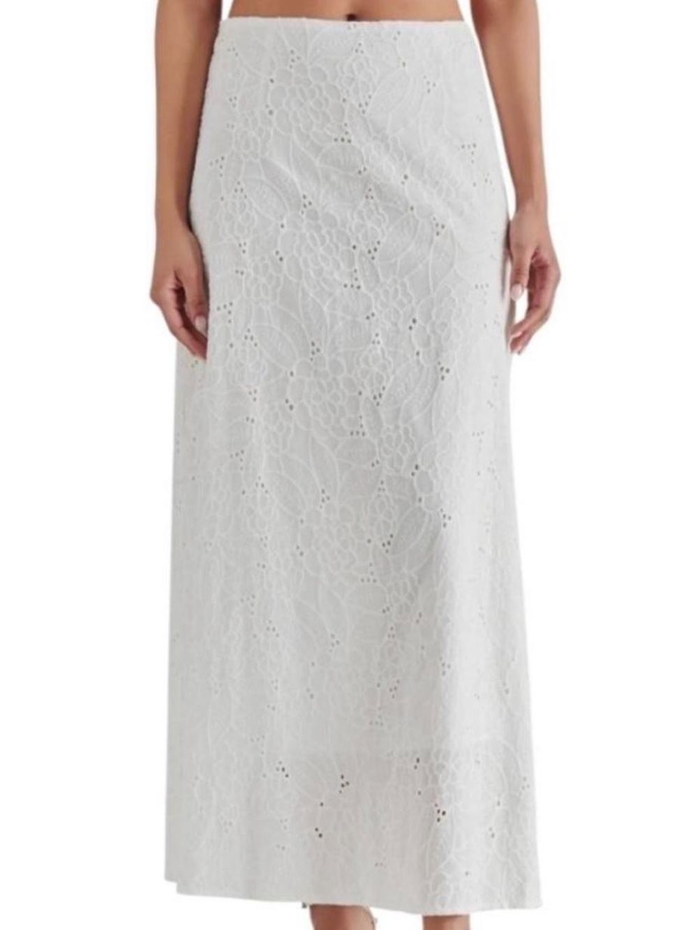 Steve Madden White Eyelet Maxi Skirt - Women